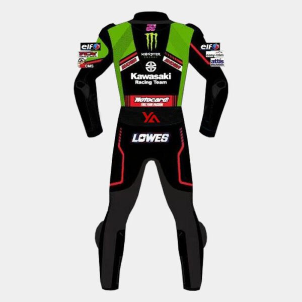 Alex Lowes Leather Racing Suit Kawasaki WSBK 2021 Back